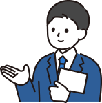 質問に回答する男性